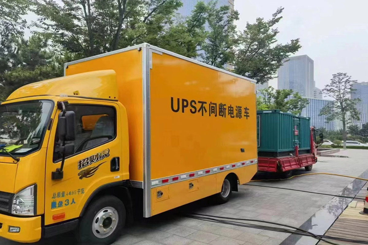 石柱发电机租赁施工现场