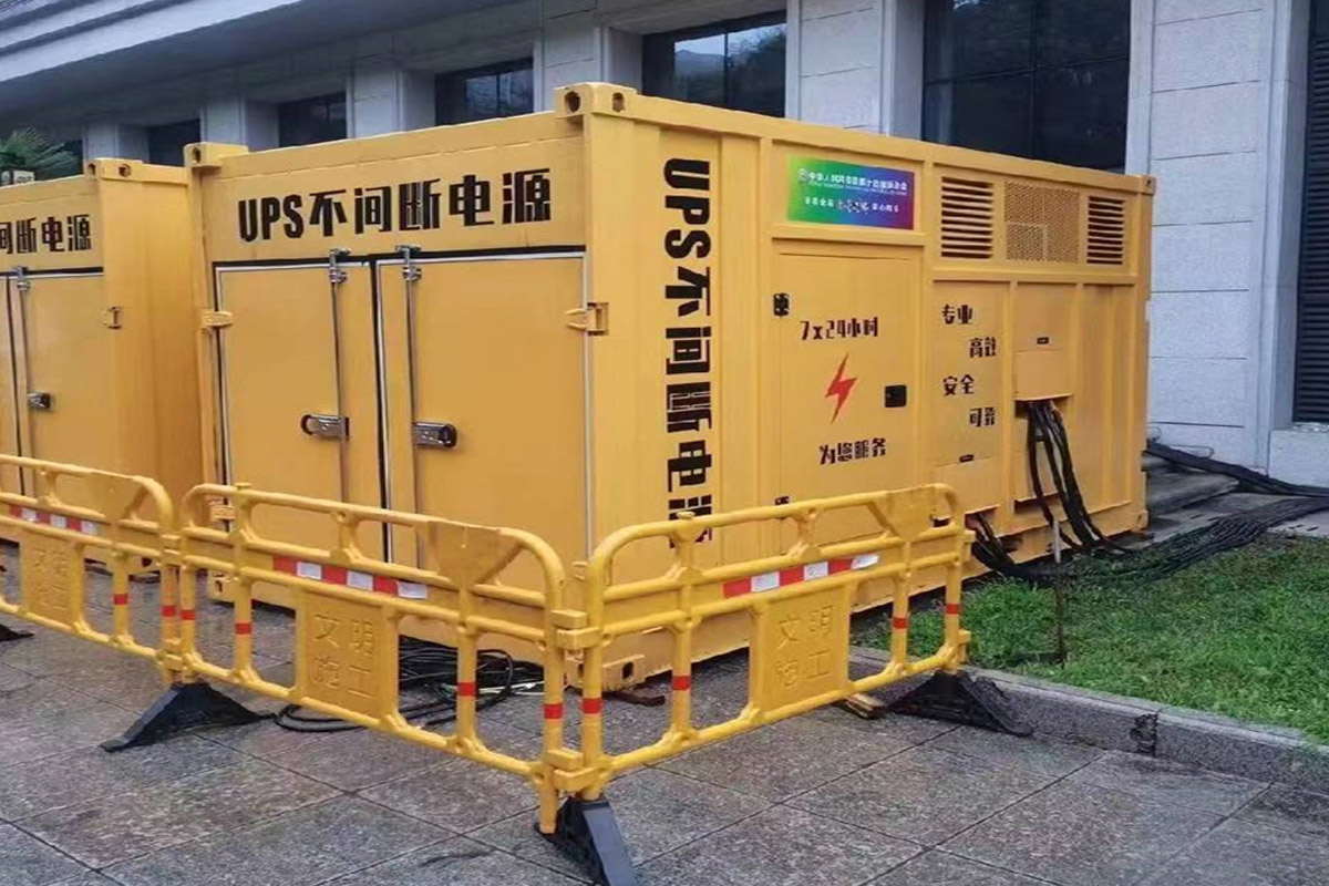 石柱发电机租赁施工现场