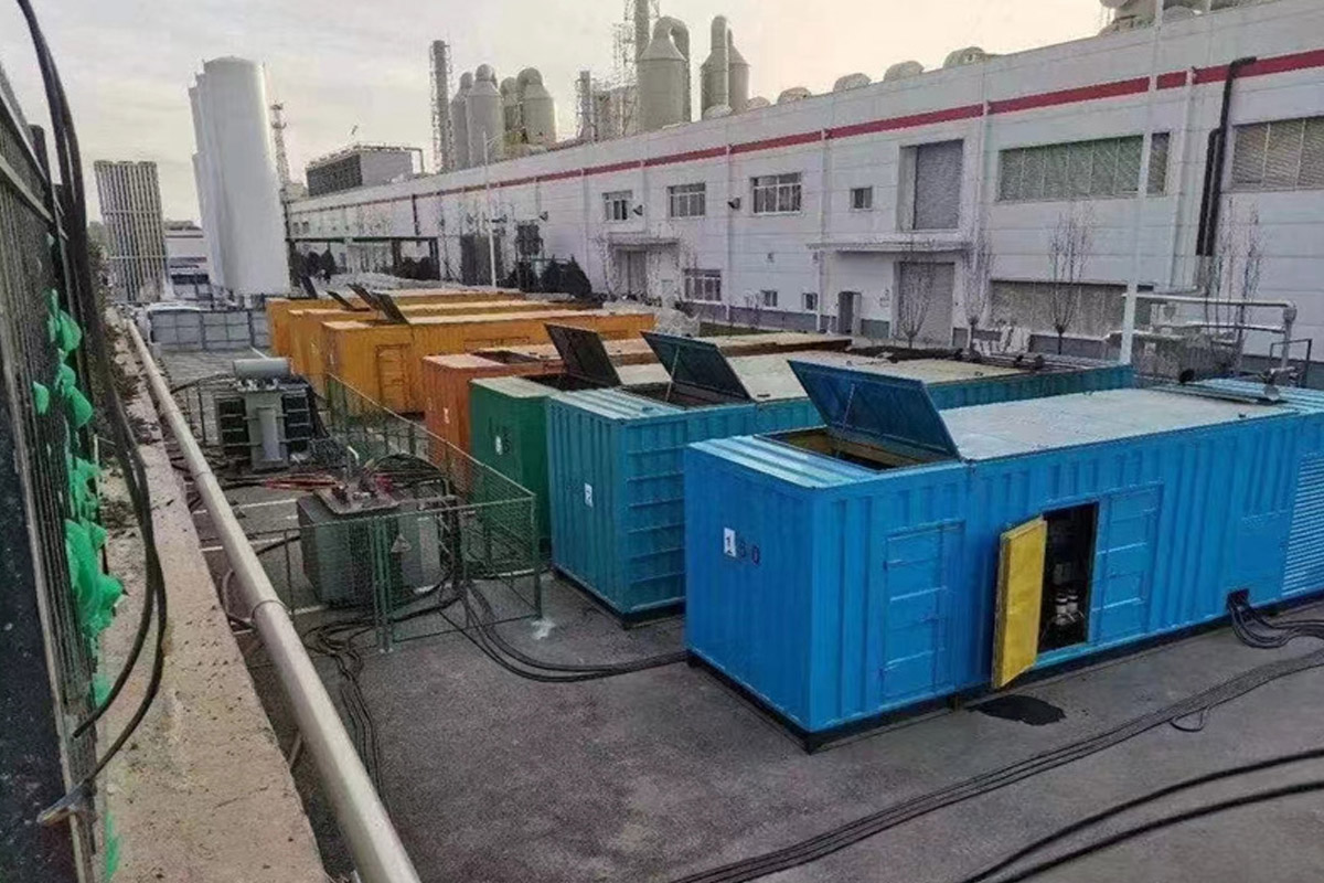 石柱发电机租赁施工现场